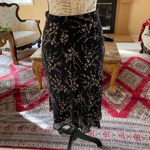 Banana Republic Floral Silk Skirt